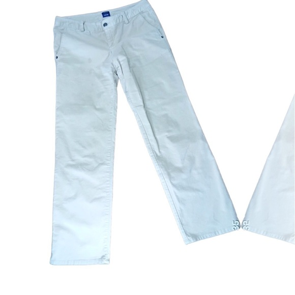 Izod Cream Stretchy Corduroy Preppy Academia Pants Size 4EUC - Picture 1 of 5